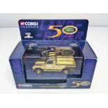 Gold Plated Land Rover 5 Land Rover Years Die cast 1:43 model car. Corgi Classics Limited Edition.