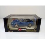 Porsche 911 Carrera Cabriolet 1994 Die cast 1:18 model car. Burago 1/18 Diamonds Series. In original