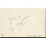 Patric Doonan signed album page. 18 April 1925 in Derby, Derbyshire - 10 March 1958 in London was