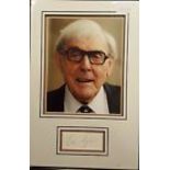 Eric Sykes autographed presentation. High quality professionally mounted 28cm x 50cm display