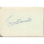 Trevor Howard signed album page. Dedicated. 29 September 1913 - 7 January 1988, known as Trevor