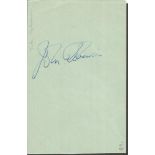 John Robinson signed album page. 11 November, 1908 - 6 March, 1979 was an English actor, who was