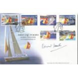 Edward Heath signed Isle of Man Global Challenge FDC. 10/9/00 Douglas Isle of Man FDI postmark. Good