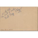 Bill Nagy signed album page. Peggy Evans on reverse. Good Condition. All signed items come with