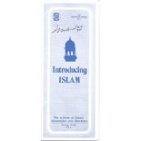 Muhammad Ali signed Introducing Islam brochure for the Institute of Islamic Information and