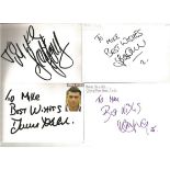 Football signed index card collection. 100 cards. Some of names included are Jason Crowe, Keith