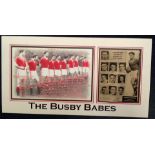 Busby Babes Manchester United signed presentation. Football magazine photo Birmingham City v