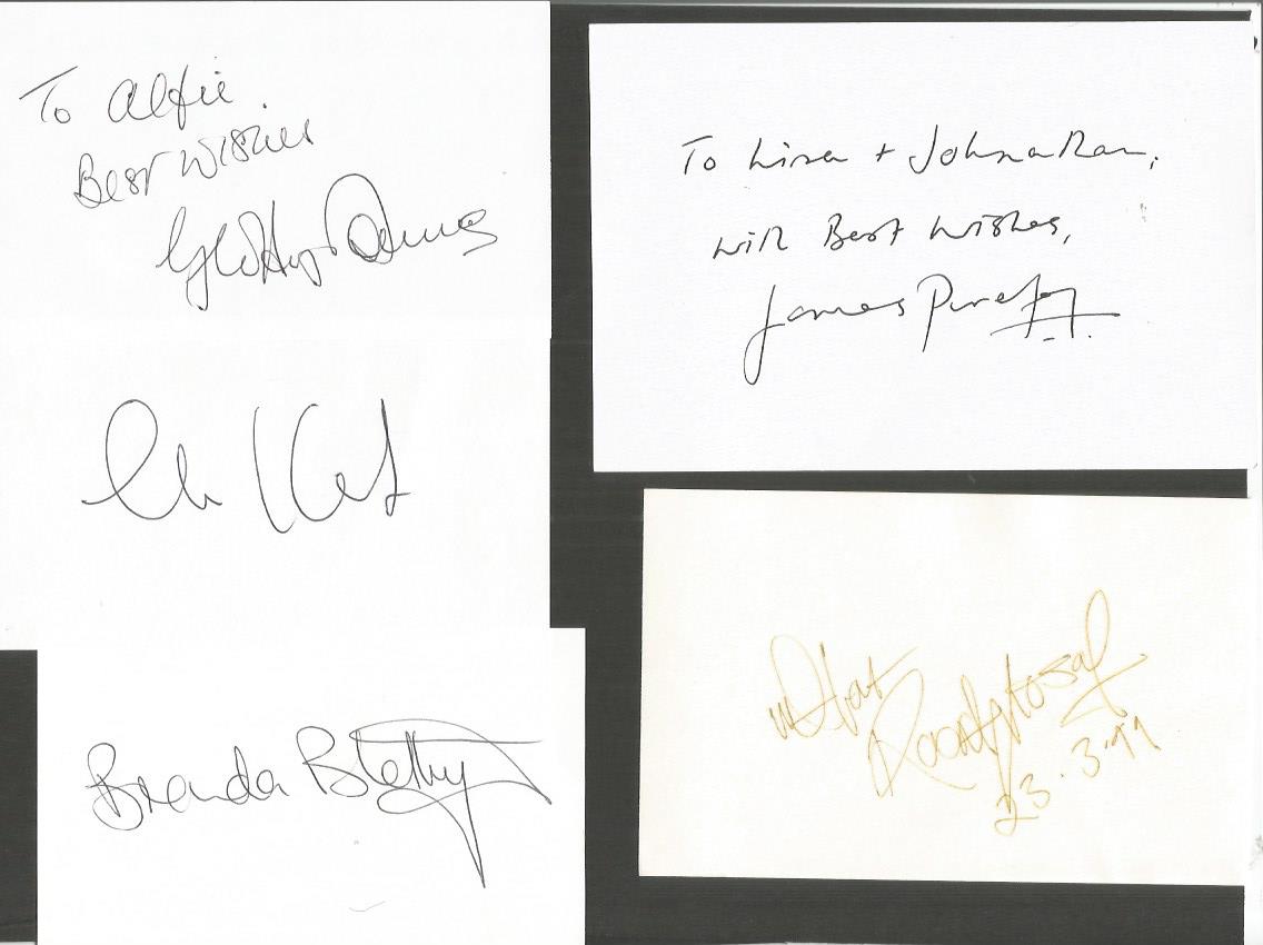 TV/Film signed white card collection. 27 signatures. Good Condition. All signed items come with