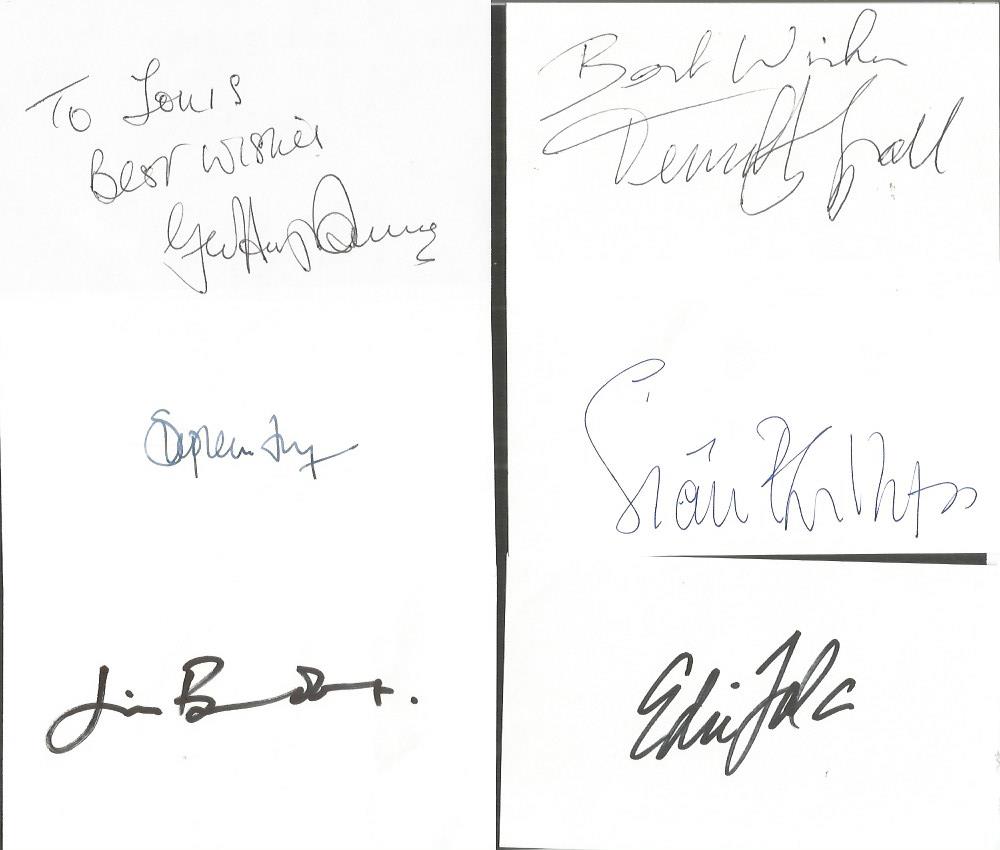 TV/Film signed white card collection. 27 signatures. Good Condition. All signed items come with - Image 3 of 5