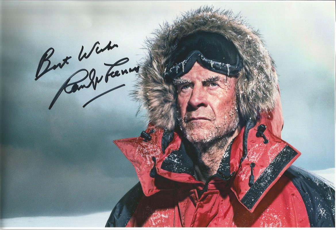 Ranulph Fiennes signed 12x8 colour photo. English explorer and holder of several endurance