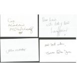 Midsomer Murders signed white card collection. 4 cards individually signed by Laura Howard,