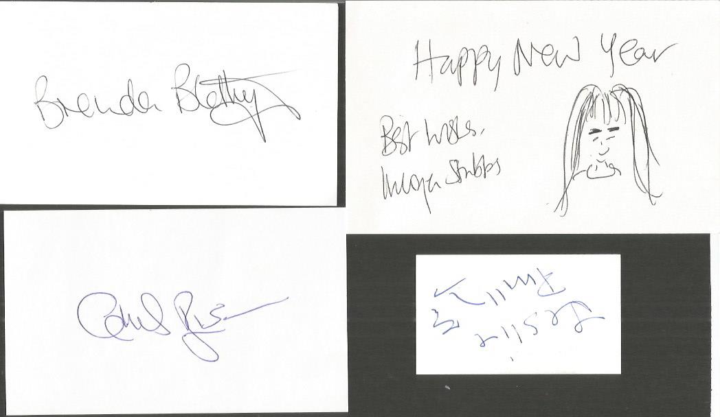 TV/Film signed white card collection. 27 signatures. Good Condition. All signed items come with - Image 5 of 5