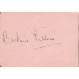 Beatrice Lillie signed album page. May 29, 1894 January 20, 1989 was a Canadian born British