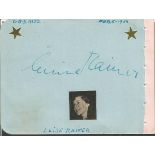 Luise Rainer actress signed autograph album page. June Havoc actress signature on reverse.