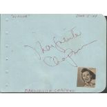 Marguerite Chapman actress signed autograph album page. Jo Stafford actress signed on reverse.