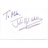 Julian Lloyd Webber signed 6 x 4 inch white card to Mike. Comes from a huge in person autograph