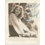 Janet Leigh signed small sepia photo. Dedicated. July 6, 1927, October 3, 2004 was an American