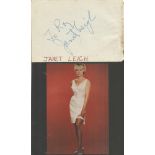 Janet Leigh and Celia Johnson signed individual album pages. Good Condition. All signed items come