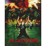 Platoon William Dafoe signed 10 x 8 colour photo. Classic scene from the movie. Good Condition.