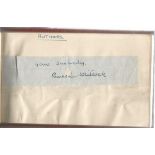 1945 Autograph Album. Red album mainly personal autographs 50+ with a number of military