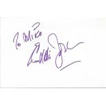 Eddie Jordan Formula One signed 6 x 4 inch white card to Mike. Comes from a huge in person autograph