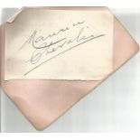 Maurice Chevalier large signature piece. September 12, 1888, January 1, 1972 was a French actor,