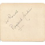 Reginald Gardner signed album page with 10x8 b/w photo. Dedicated. Died 1980, he was an English-born