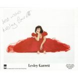 LESLEY GARRETT Opera Singer signed 8x10 Promo Photo. Good Condition. All signed items come with