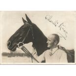 Charlie Kunz signed sepia photo. August 18, 1896, March 16, 1958 was an American-born British