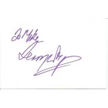 Terry Wogan signed 6 x 4 inch white card to Mike. Comes from a huge in person autograph collection