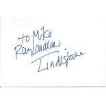 Ray Laidlaw founder member of Lindisfarne signed 6 x 4 inch white card to Mike. Comes from a huge in