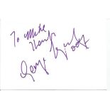 George Lazenby James Bond signed 6 x 4 inch white card to Mike. Comes from a huge in person
