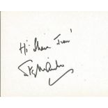 Stanley Matthews signed album page. Good Condition. All signed items come with our certificate of