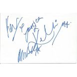 Liberty Pop Group signed 6 x 4 inch white card to Mike. Comes from a huge in person autograph