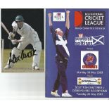 Cricket signed collection 2. Assortment of signed magazine pages, programme, compliment slip. Some