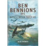 Multisigned WW2 book Sqn Ldr Ben Bennions DFC, Flt Lt Len Davies, Wg Commander John Freeborn DFC,
