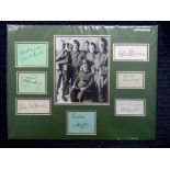 Dads Army autograph album pages signed by Arthur Lowe, Clive Dunn, James Beck, John Laurie, John