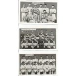 Football collection. 7items all unsigned mainly old b/w small squad photos, including Aberdeen 1955,