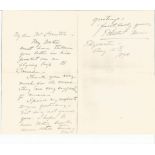 Ethelbert Nevin American pianist and composer. Autographed letter signed hand written 2 page 1898