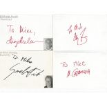 Tennis signed 6x4 white index card collection. 40+ cards. Dedicated to Mike or Michael. Some of