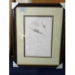 Height of the Battle original pencil drawing by Nicholas Trudgian signed by 45 Battle of Britain