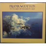 Frank Wootton 50 years of Aviation Art signed book. Signed aircraft bookplate inside. This