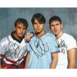 911 music band signed 10x8 colour photo. Good Condition. All signed items come with our