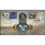 Howie Watkins signed Above and Beyond, the world of Birds Coin FDC PNC. 1 dollar Preserve Planet