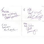 Rugby Union signed 6x4 white index card collection. 100+ cards. Dedicated to Mike or Michael. Some