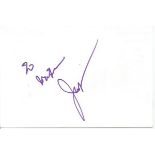 Jack Jones signed 6x4 white card to Mike or Michael. Name and date written on each card. Comes