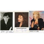 MUSIC COLLECTION, THREE 6x4 inch photos with the signatures of Andrew Lloyd-Webber, Sarah