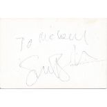 Sarah Brightman signed 6x4 white card to Mike or Michael. Name and date written on each card.