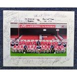 Arsenal 1994, 1995 Squad Team 10 x 8 colour photo signed by 20+ players Inc. Paul Merson, John