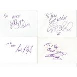 Football signed 6x4 white index card collection. 100+ cards. Dedicated to Mike or Michael. Some of